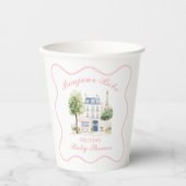 Gobelets En Papier Paris Baby shower Café Parisien Tea Party (Recto)