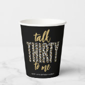 Gobelets En Papier Parle-moi TRENTE ! Fête du 30e anniversaire (Verso)