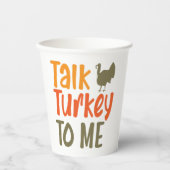 Gobelets En Papier Parlez de la Turquie à moi Coupe de papier (Recto)