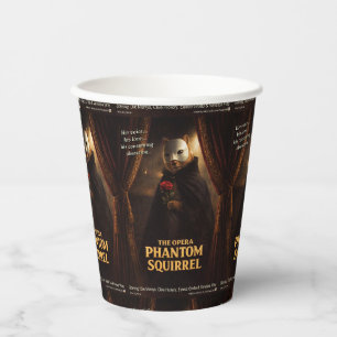 Gobelets En Papier Parodie de l'Opéra Fantôme Écureuil
