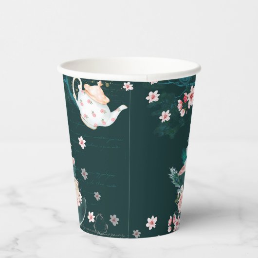 Gobelets En Papier Partea In Wonderland Magical Imaginaire Collage (Droite)