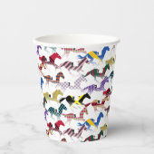 Gobelets En Papier Partez pour les courses de chevaux Jockey Motif en (Recto)