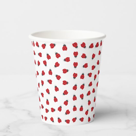 Gobelets En Papier Parti Anniversaire de enfant Cutest Little Ladybug (Recto)