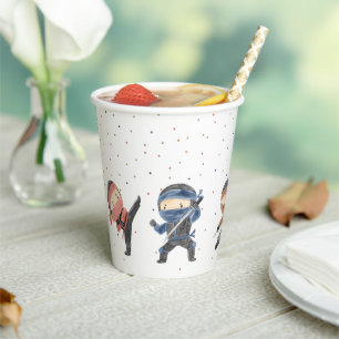 Gobelets En Papier Parti Anniversaire de enfant guerrier de Cute Ninj