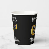 Gobelets En Papier Parti bird (63rd Birthday) - Fancy Script, Faux Go (Gauche)