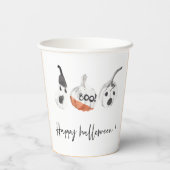 Gobelets En Papier Parti Citrouille éffrayant | Bonne Halloween (Verso)