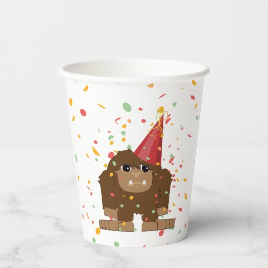 Gobelets En Papier Parti Confetti Sasquatch Bigfoot (Verso)