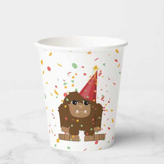 Gobelets En Papier Parti Confetti Sasquatch Bigfoot (Recto)
