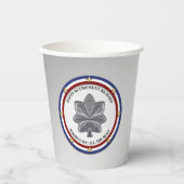 Gobelets En Papier Parti de retraite militaire personnalisé (Recto)