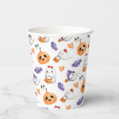 Gobelets En Papier Parti d'Halloween du Citrouille Ghosts mignon (Verso)
