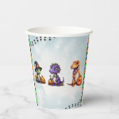 Gobelets En Papier Parti Dino-Mash d'Halloween (Recto)