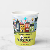 Gobelets En Papier Parti du bloc de quartier (Verso)