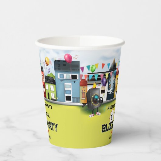 Gobelets En Papier Parti du bloc de quartier (Gauche)