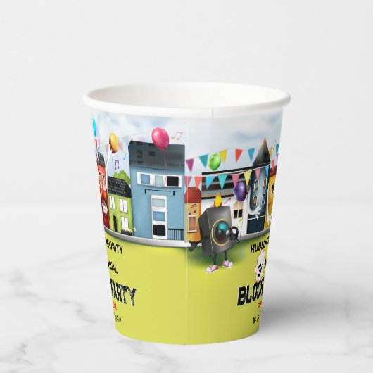 Gobelets En Papier Parti du bloc de quartier (Droite)