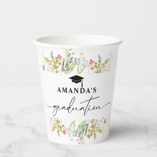 Gobelets En Papier Parti fleur sauvage Boho Graduation