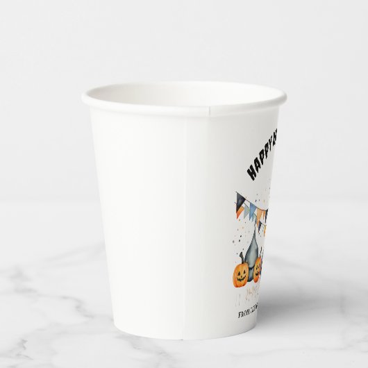 Gobelets En Papier Parti Halloween citrouille (Droite)