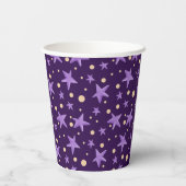 Gobelets En Papier Parti Motif violet étoile mignonne (Verso)