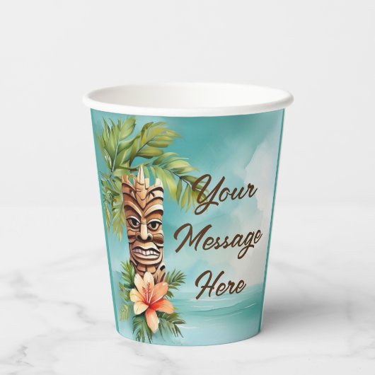 Gobelets En Papier Parti Tropical Tiki (Verso)