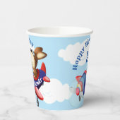 Gobelets En Papier Partie Anniversaire de enfant du vol de chien d'av (Gauche)