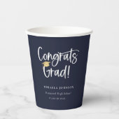 Gobelets En Papier Partie de graduation de script joueuse (Recto)