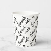 Gobelets En Papier Partie de graduation manuscrite de script (Droite)