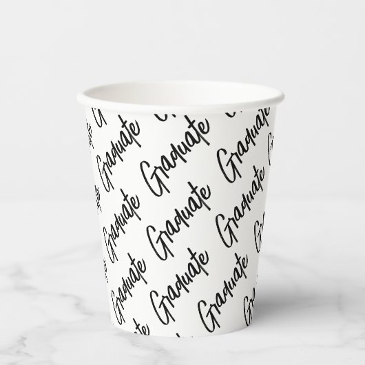 Gobelets En Papier Partie de graduation manuscrite de script (Recto)