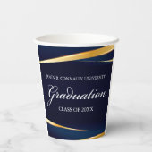 Gobelets En Papier Partie de graduation officielle de la Marine Blue  (Verso)
