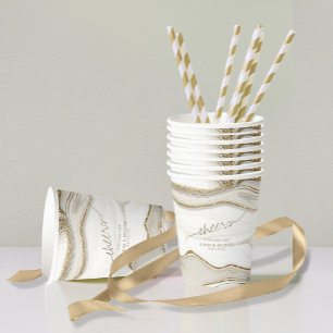 Gobelets En Papier Parties scintillant Abstraite Strata Mariage Cheer