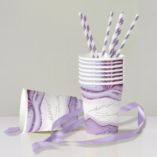Gobelets En Papier Parties scintillant Abstraite Strata Mariage Cheer