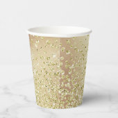 Gobelets En Papier Parties scintillant blanc or confetti brillant loo (Droite)