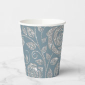 Gobelets En Papier Parties scintillant d'argent bleu foncé (Gauche)