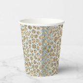 Gobelets En Papier Parties scintillant d'or blanc à la menthe d'Aqua  (Droite)