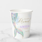 Gobelets En Papier Parties scintillant d'or Mermaid Queue sous la mer (Verso)