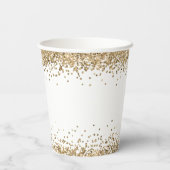 Gobelets En Papier Parties scintillant d'or Noms frontaliers Engageme (Verso)