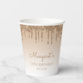 Gobelets En Papier Parties scintillant d'or personnalisée Soirée d'an (Verso)
