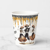 Gobelets En Papier Parties scintillant Drives Danser Skeletons Hallow (Verso)