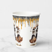 Gobelets En Papier Parties scintillant Drives Danser Skeletons Hallow (Droite)