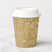 Gobelets En Papier Parties scintillant Glitzy Gold Glam (Droite)