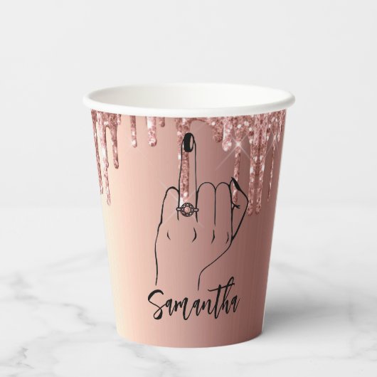 Gobelets En Papier Parties scintillant Latérale | Bachelorette (Verso)