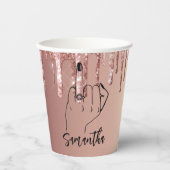 Gobelets En Papier Parties scintillant Latérale | Bachelorette (Recto)