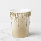 Gobelets En Papier Parties scintillant métal or Élégant (Gauche)
