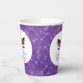 Gobelets En Papier Parties scintillant mignonne violet Unicorn Girls (Gauche)