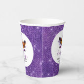 Gobelets En Papier Parties scintillant mignonne violet Unicorn Girls  (Droite)