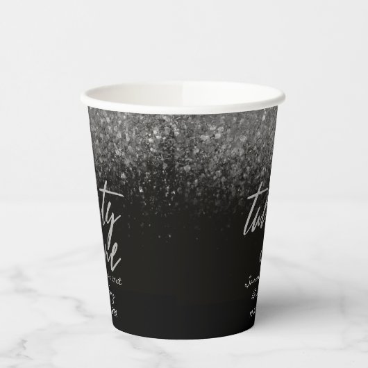 Gobelets En Papier Parties scintillant moderne 21e anniversaire Noir  (Gauche)