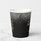 Gobelets En Papier Parties scintillant moderne 21e anniversaire Noir  (Droite)