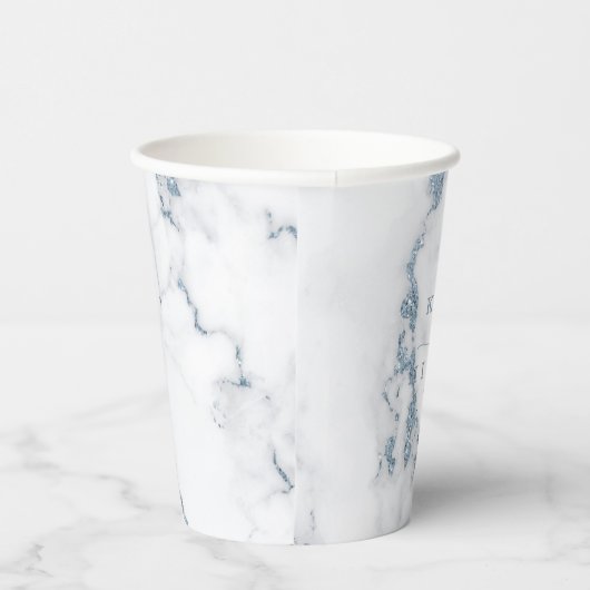 Gobelets En Papier Parties scintillant moderne en marbre Mariage Dust (Droite)