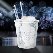 Gobelets En Papier Parties scintillant moderne en marbre Mariage Dust