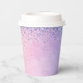 Gobelets En Papier Parties scintillant Ombre bleu violet (Verso)