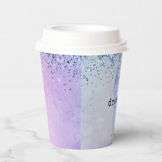 Gobelets En Papier Parties scintillant Ombre bleu violet (Droite)