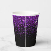 Gobelets En Papier Parties scintillant pourpre pétillante Noir N'impo (Droite)